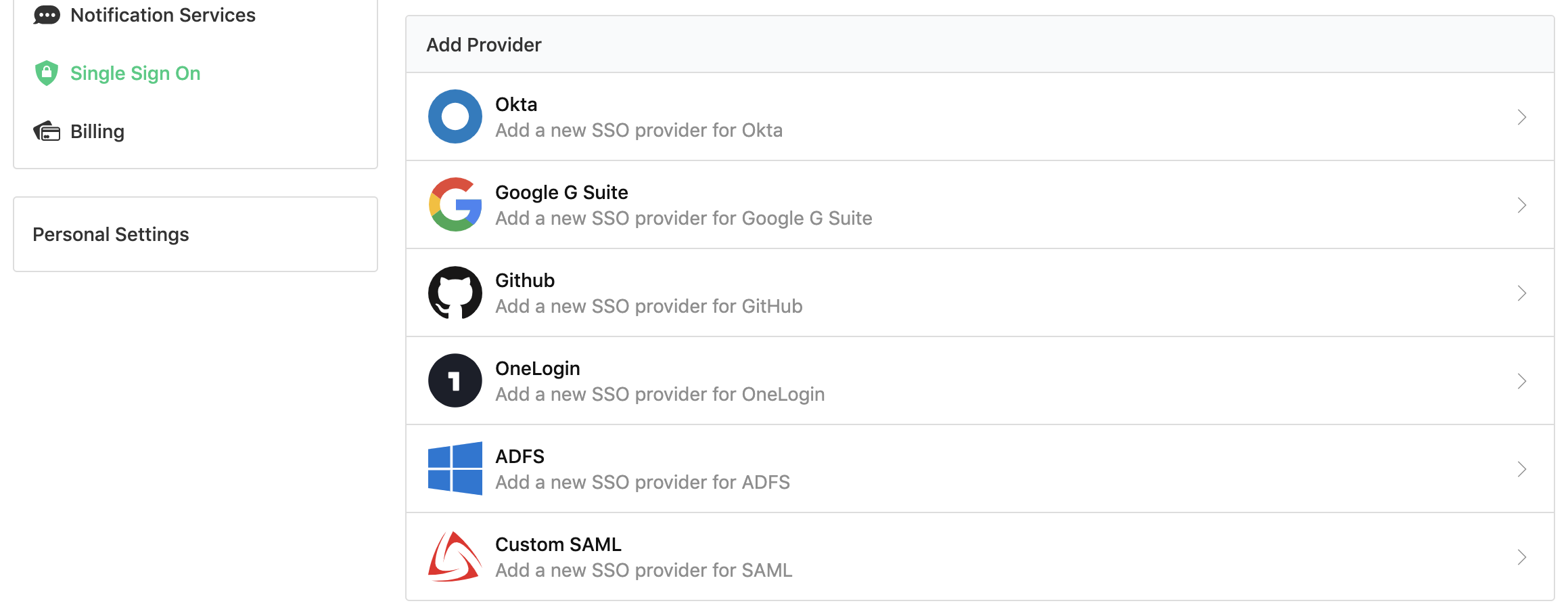 Screenshot of the Buildkite SSO Settings Page