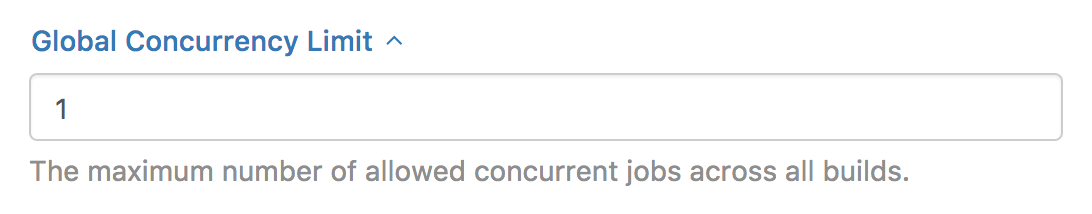 Screenshot of a step's Global Concurrency Limit field