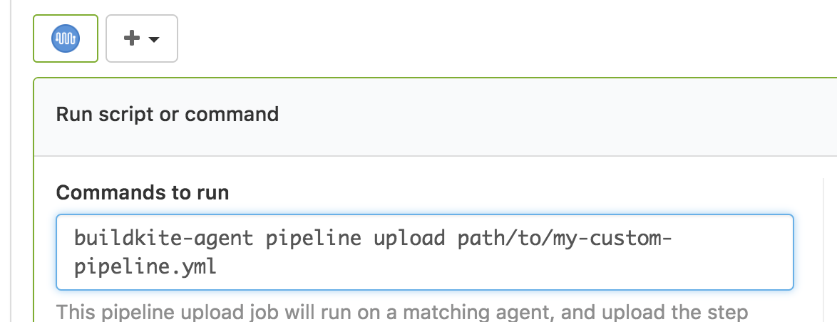 Screenshot of a custom pipeline file upload